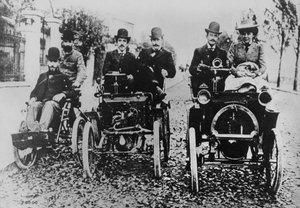 Marcel (d.1903) en Louis (1877-1944) Renault rijden, 1898